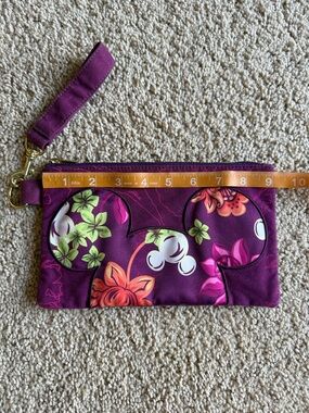 Disney Parks Authentic Original Purple Floral Wristlet
